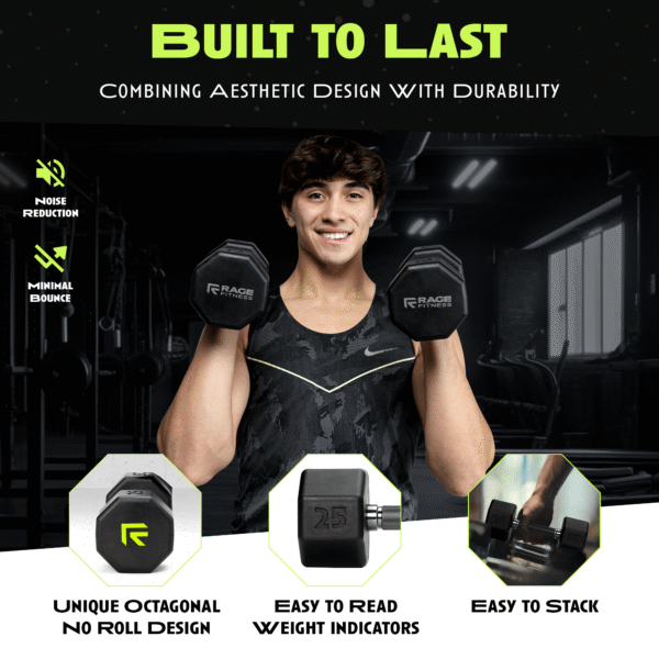 octo rubber dumbbell (sold individually) octo rubber dumbbell (sold individually)