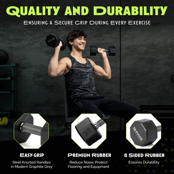 octo rubber dumbbell (sold individually) octo rubber dumbbell (sold individually)