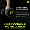 octo rubber dumbbell (sold individually) octo rubber dumbbell (sold individually)