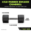 octo rubber dumbbell (sold individually) octo rubber dumbbell (sold individually)
