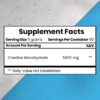 Supplement facts of Pure Creatine