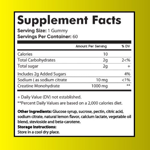 pure gains // advanced creatine gummies lemon drop