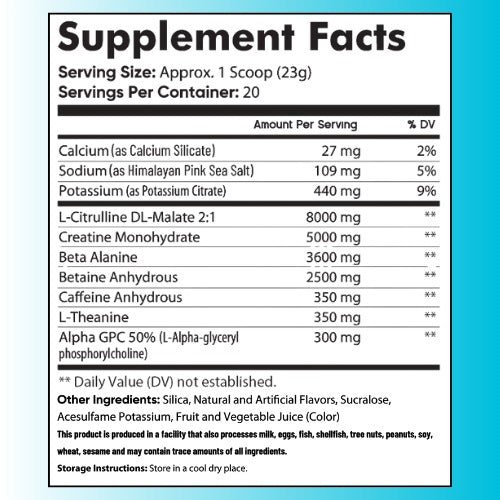 pure hype // high stim preworkout
