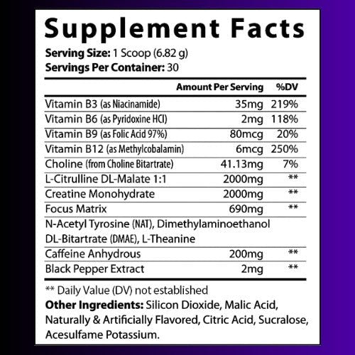 pure hype // high stim preworkout