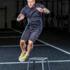 steel plyo boxes – heavy duty plyometric jump platforms with anti slip rubber top – available in 12", 18", and 24" heights – stackable, stable, built for strength and conditioning