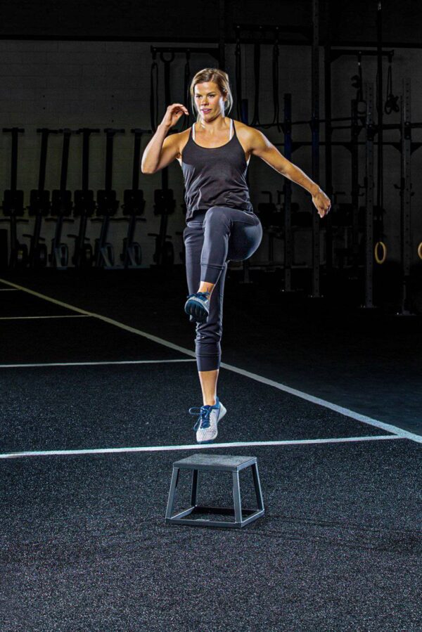 steel plyo boxes – heavy duty plyometric jump platforms with anti slip rubber top – available in 12", 18", and 24" heights – stackable, stable, built for strength and conditioning